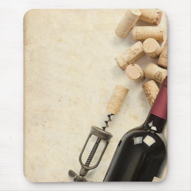 Bottle of Wine Mouse Mat (Front)