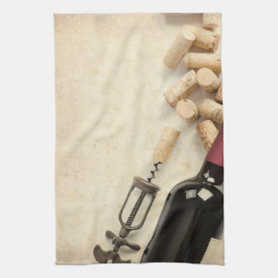 Bottle of Wine Tea Towel