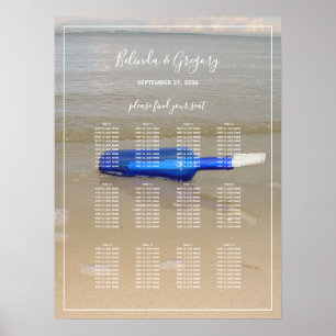 Bottle On Beach Sand Wedding Seating Chart