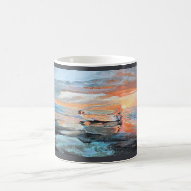 Bottle on the Beach Coffee Mug (Center)