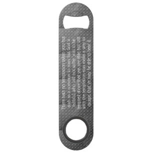 Bottle opener. 1 Corinthians 10:13.