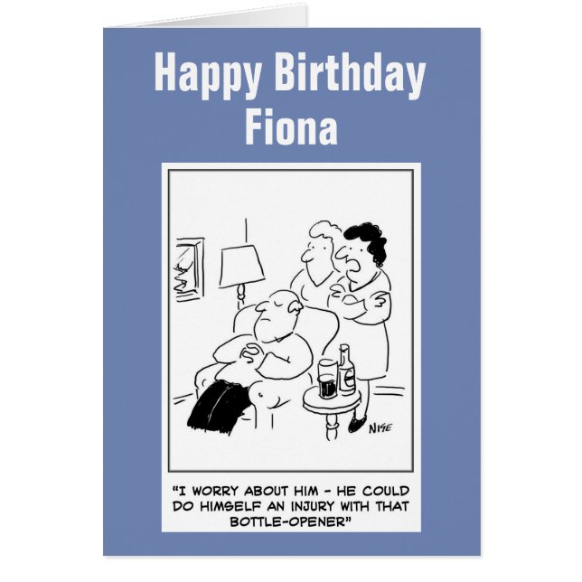 Bottle opener injury cartoon (Front)