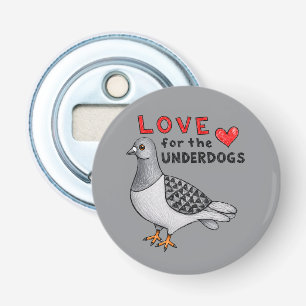 Bottle Opener Love with Dove Round