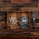 Bottle Opener Set and Dual Pine Wood Shadow Box
