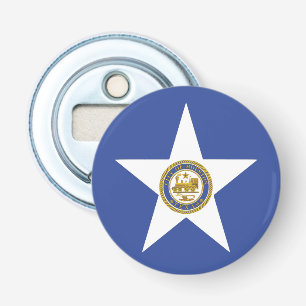 Bottle opener with Flag of Houston