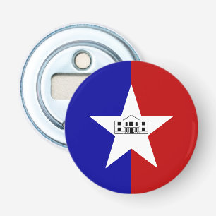 Bottle opener with Flag of San Antonio