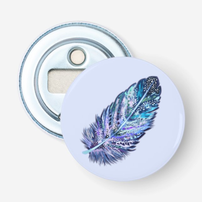 Bottle Opener with Glitter Feather (Front)