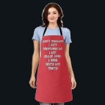 Bottle Opening Teeth Apron<br><div class="desc">Who needs a Swiss Army Knife when you have dentures. Necessity is the mother of invention, and my beer is a necessity. A logo created for all true beer aficionados. Don't waste time, hop to it and purchase this classic party wear.</div>