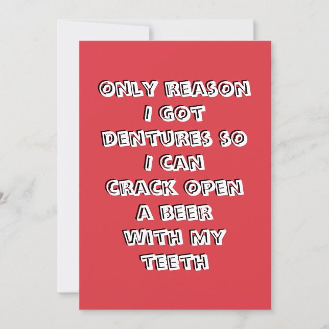 Bottle Opening Teeth Invitation (Front)