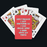 Bottle Opening Teeth Playing Cards<br><div class="desc">Who needs a Swiss Army Knife when you have dentures. Necessity is the mother of invention,  and my beer is a necessity. A logo created for all true beer aficionados. Don't waste time,  hop to it and throw a party.</div>