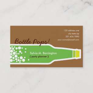 Bottle Pops Green Fun Custom Profile Business Card