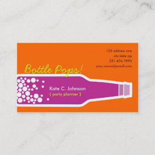 Bottle Pops Pink Fun Custom Profile Business Card