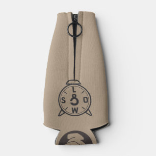 Bottle with CorleyQ logos in black. Cooler