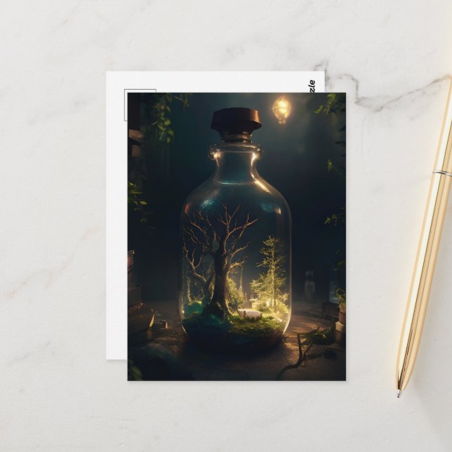 Bottled Forest Postcard (Front/Back In Situ)