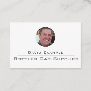 Bottled Gas Supplies with Photo of Holder Business Card