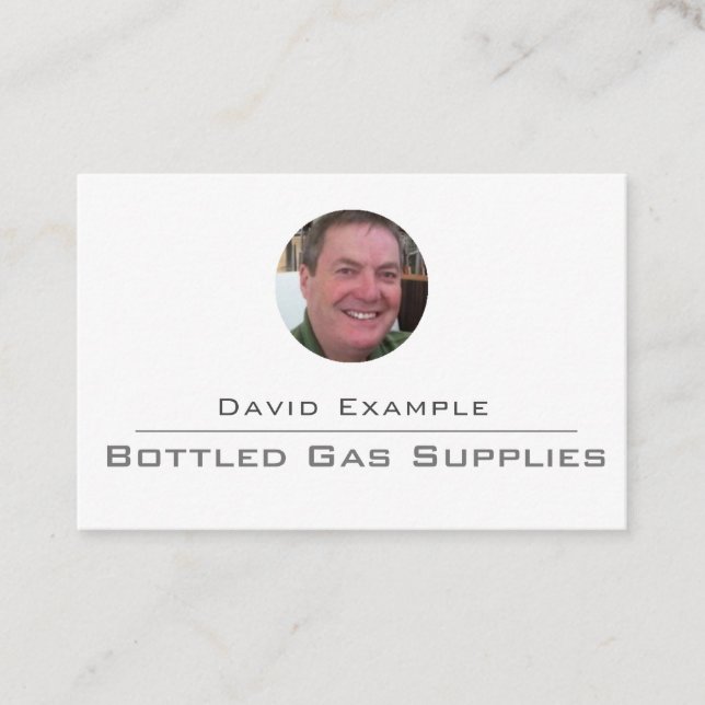 Bottled Gas Supplies with Photo of Holder Business Card (Front)