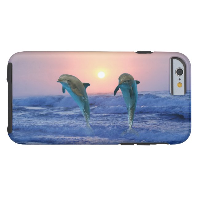Bottlenose Dolphin at Sunrise Case-Mate iPhone Case (Back Horizontal)