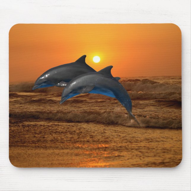 Bottlenose Dolphin at Sunset Mouse Mat (Front)