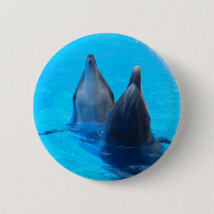 bottlenose dolphin fish marine ocean under water 6 cm round badge