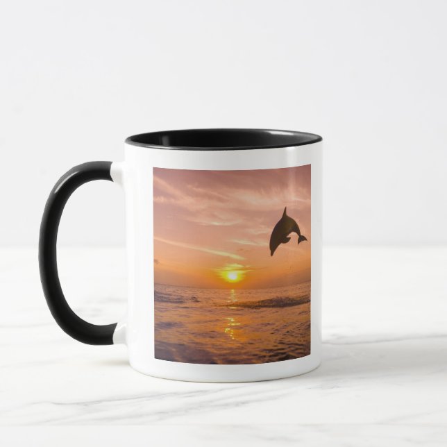 Bottlenose Dolphin jumping 2 Mug (Left)