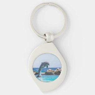 Bottlenose Dolphin Metal Keyring
