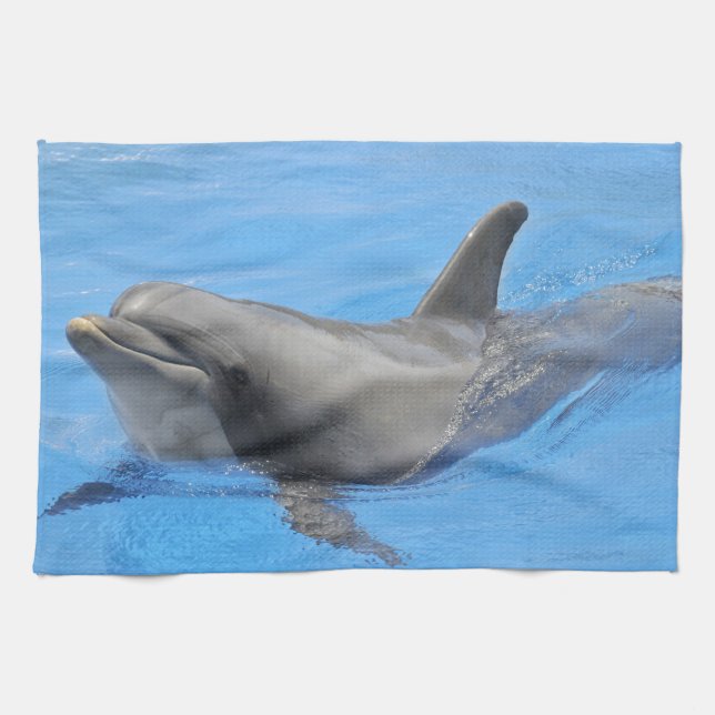 Bottlenose dolphin tea towel (Horizontal)