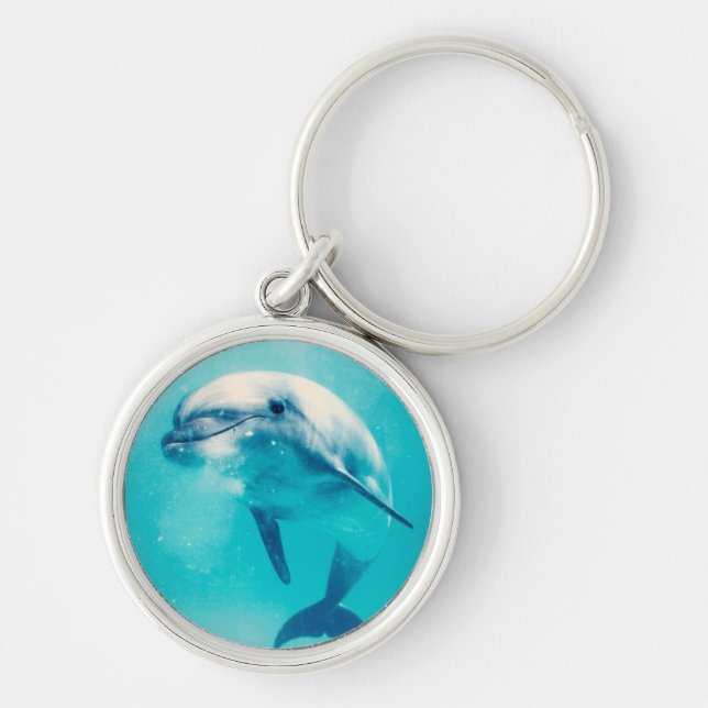 Bottlenosed Dolphin Underwater Key Ring (Front)