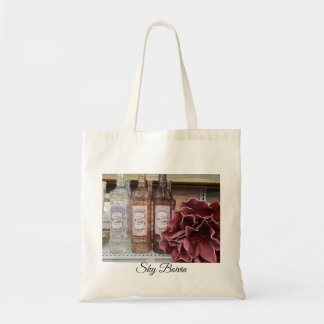 bottles and flowers tote bag