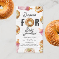 Bottles & Bagels Girl Baby Shower Diaper Raffle