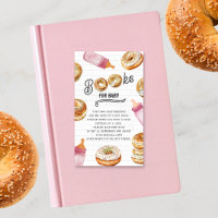 Bottles & Bagels Pink Baby Shower Book Request