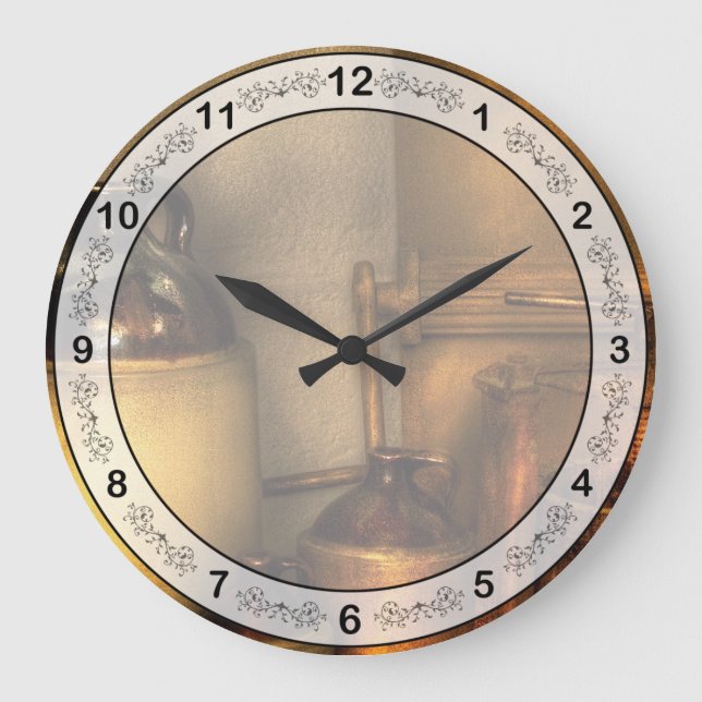 Bottles - Let's make some  apple juice Large Clock (Front)