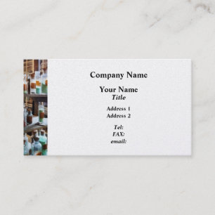 Bottles of Chemicals - Platinum Finish Business Card