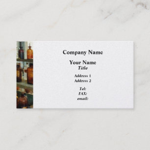 Bottles of Chemicals Tall and Short - Platinum Business Card