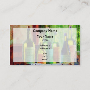 Bottles of Wine Near Window Business Card