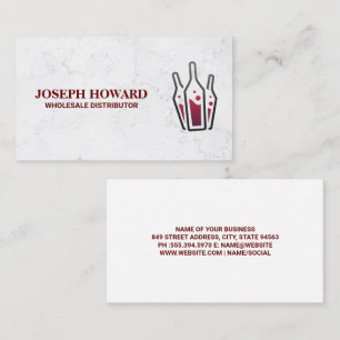 Bottles of Wine   Winery Distributor Business Card