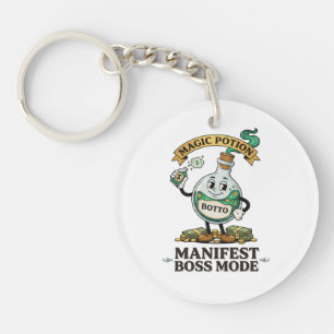 Botto Manifest Boss Mode Retro 1930s Cartoon Potio Key Ring