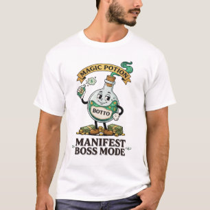 Botto Manifest Boss Mode Retro 1930s Cartoon Potio T-Shirt