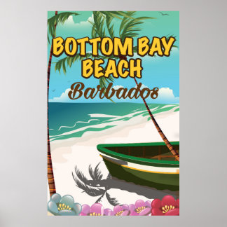 Bottom Bay Beach Barbados vacation poster