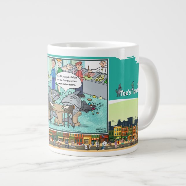 Bottom Feeders | Graduation Large Coffee Mug (Front Right)