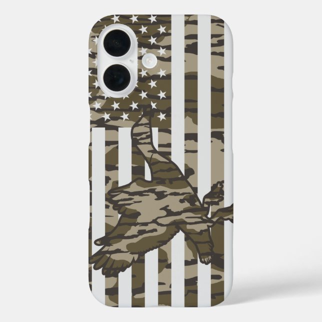 Bottom Lands Camo Patriotic Mallard Duck Camo Case-Mate iPhone Case (Back)