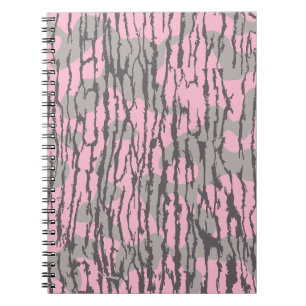 Bottom Lands Camo Pink for Women and Girls Notebook