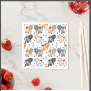 BOTTOM OF MY HEART 5 chow colors Napkin