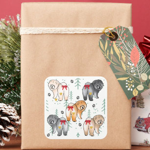 BOTTOM OF MY HEART 5 chow colors  Square Sticker