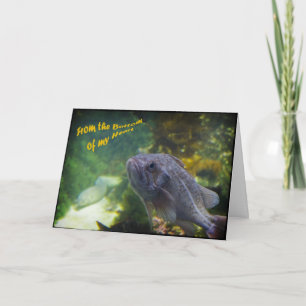 Bottom of my Heart Black Edge Thank You Card