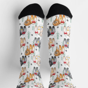 BOTTOM OF MY HEART CHOW 5 COLORS Crew Socks