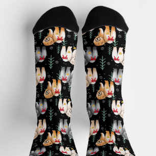 BOTTOM OF MY HEART  CHOW 5 COLORS Crew Socks