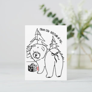 BOTTOM OF MY HEART chow holiday Postcard