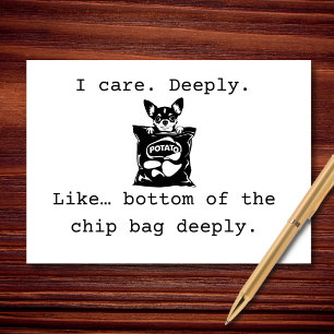 Bottom Of The Chip Bag Feelings Card