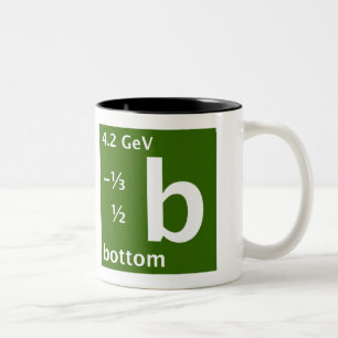 Bottom quark (left handed) Two-Tone coffee mug