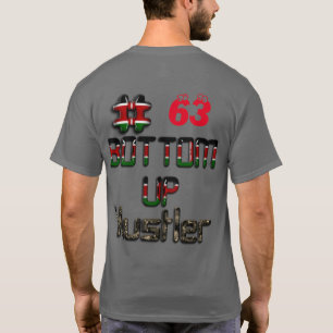 Bottom-up Hashtag Kenya 3D Flag Live Life Large T-Shirt
